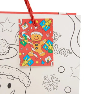 Sac à colorier de Noël renne Ginger moyen modèle