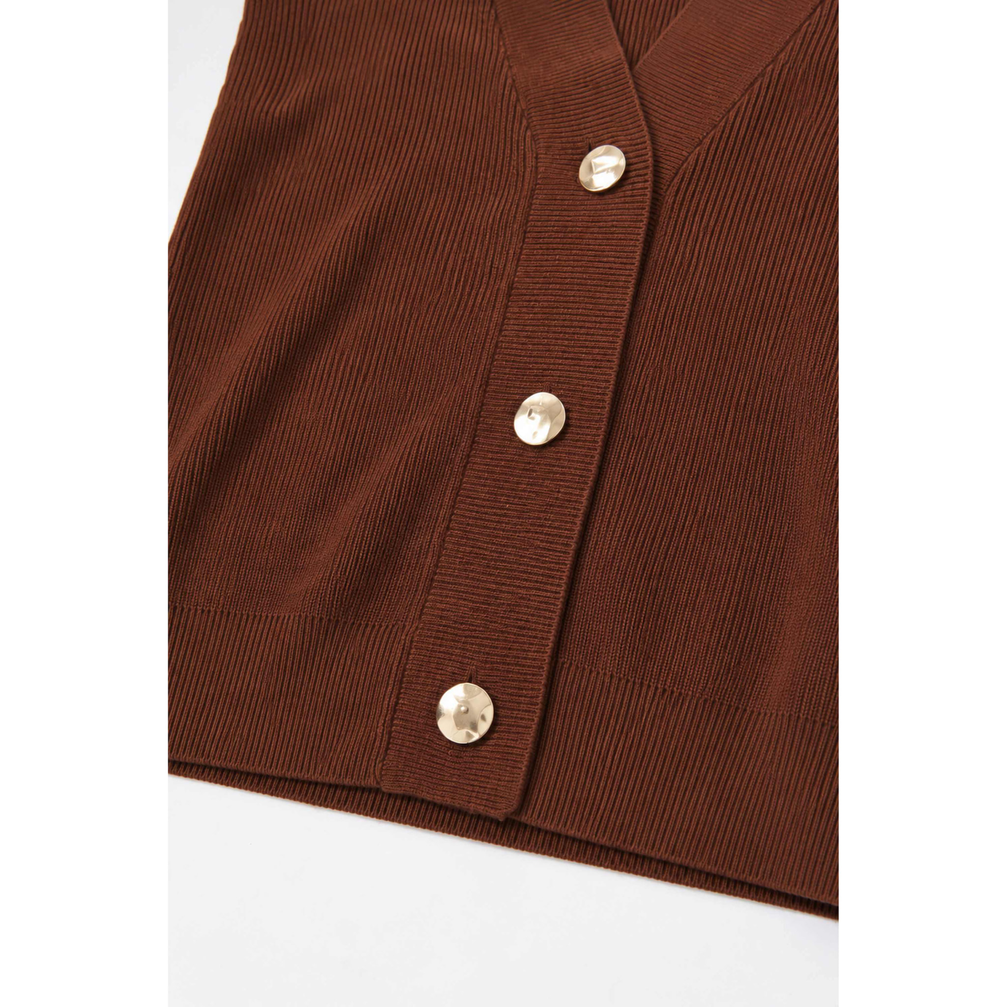 Kocca - Set cardigan a maniche corte e top a coste con bottoni Donna