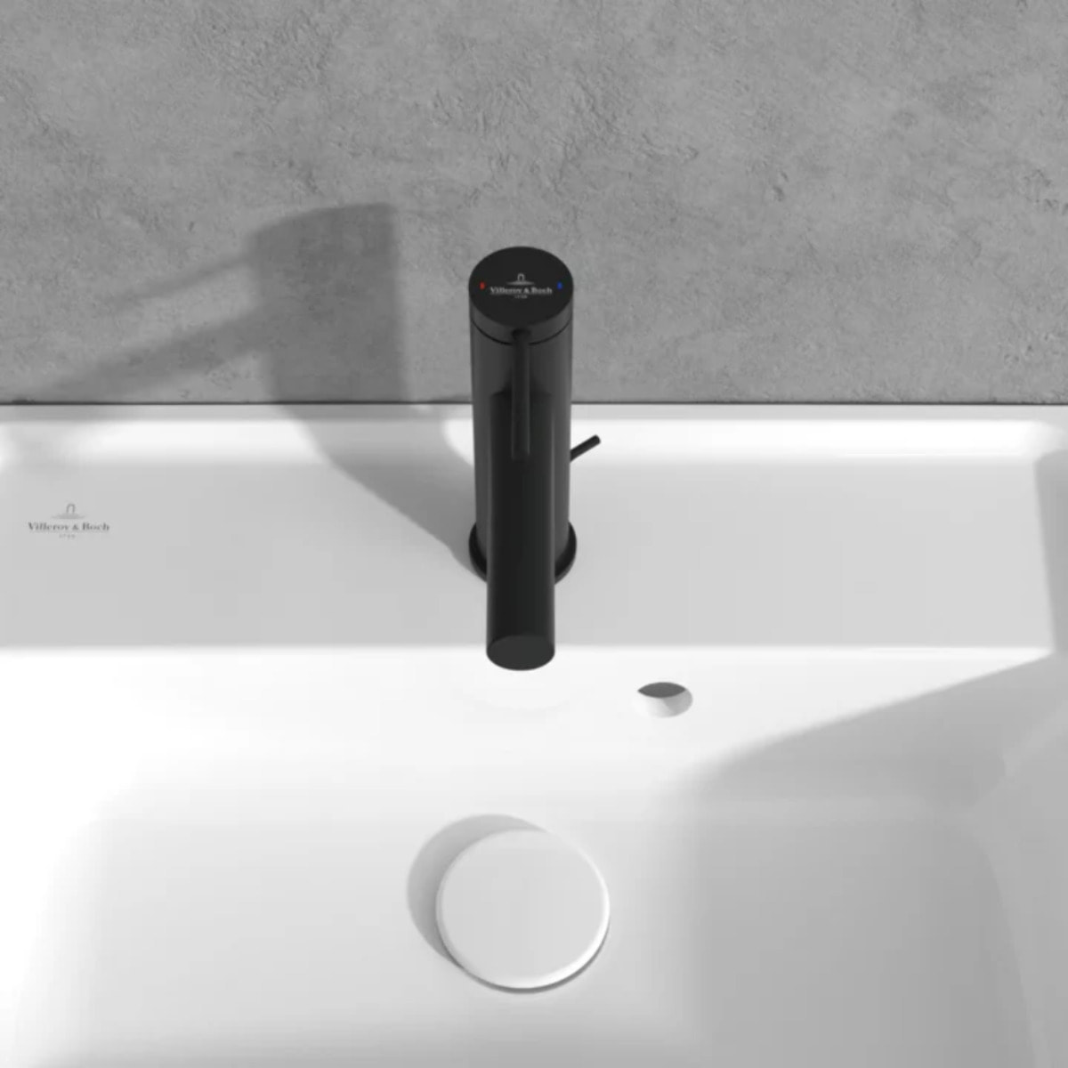 Mitigeur lavabo Loop & Friends avec tirette Matt Black