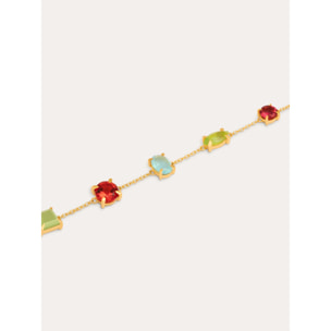 Pulsera Drop Orquidea Baño Oro