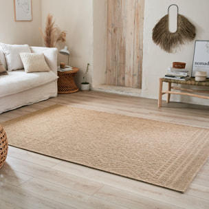 Nature - tapis aspect jute à motifs losanges beige