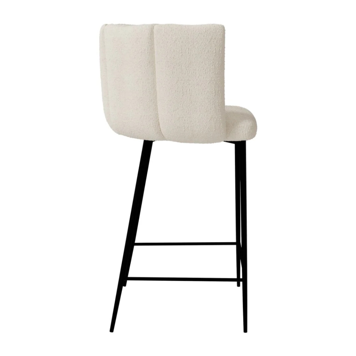 Lot de 2 chaises pour îlot central 67 cm en tissu bouclé beige - Rosy