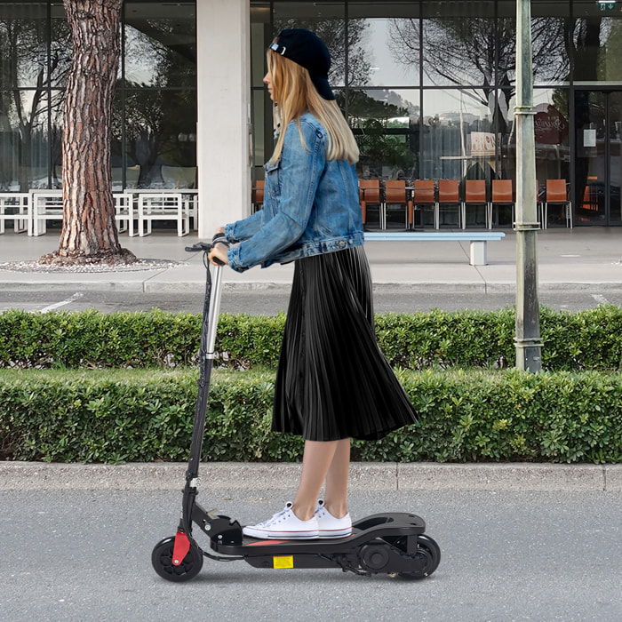 Trottinette électrique pliable enfant 7-14 ans - hauteur réglable - 120W 24V max. 12 Km/h - métal PP rouge noir