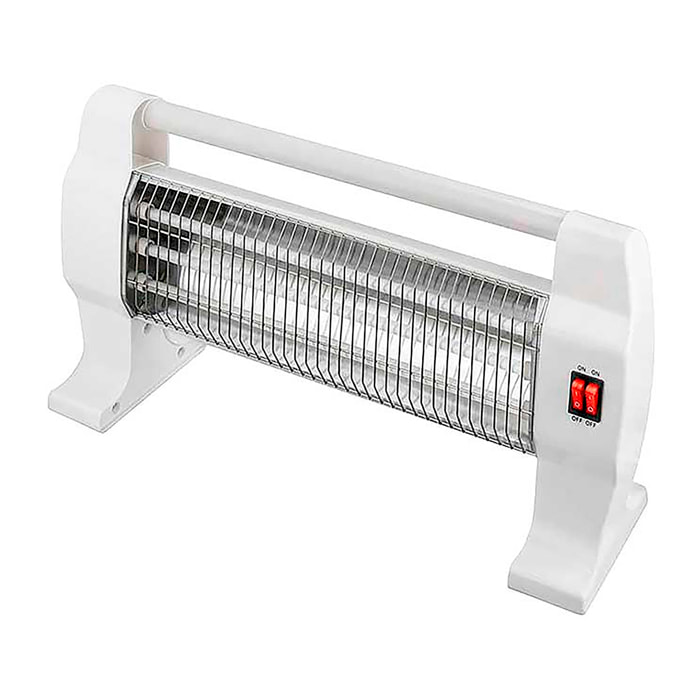 Estufa de cuarzo horizontal con 3 barras. 800W de potencia.