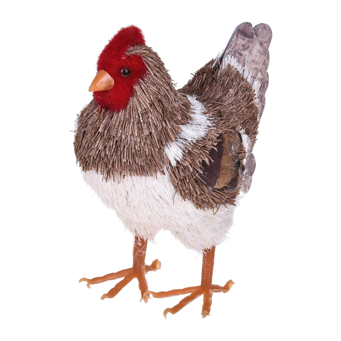 Gallina. Altezza 15 Cm - Pezzi 4 - 13X15X8cm - Colore: Altro - Bianchi Dino - Soggetti Pasquali, Conigli, Galline, Pecore Ecc