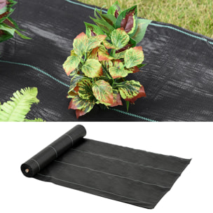 Malla Antihierbas Malla Antihierbas 2x50 m Malla Antimaleza Malla Geotextil contra Malas Hierbas y Malezas 100 g/m² para Jardín Terraza Patio Negro