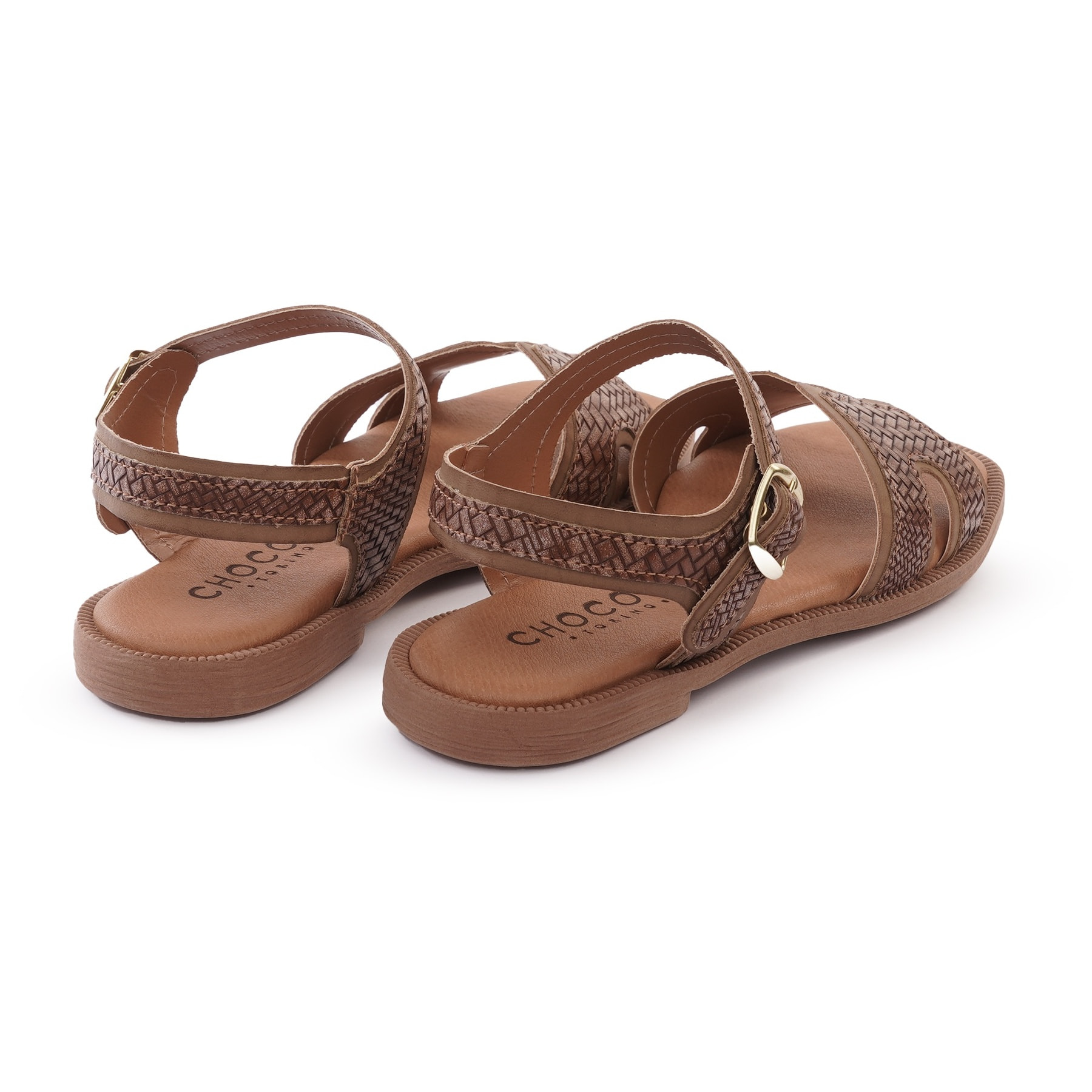 SANDALO H FLAT INTRECCIATO TESTA DI MORO