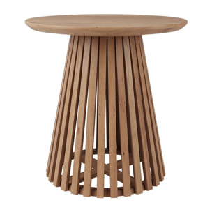 Table d'appoint ronde bois clair en bois d'acacia D50 cm - Képès