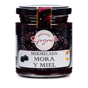 Mermelada artesanal de mora y miel, 255gr.