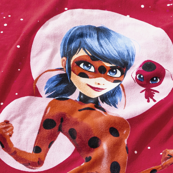 Serviette de bain et de plage imprimée 100% coton, MIRACULOUS LADYBUG SUPERGIRL