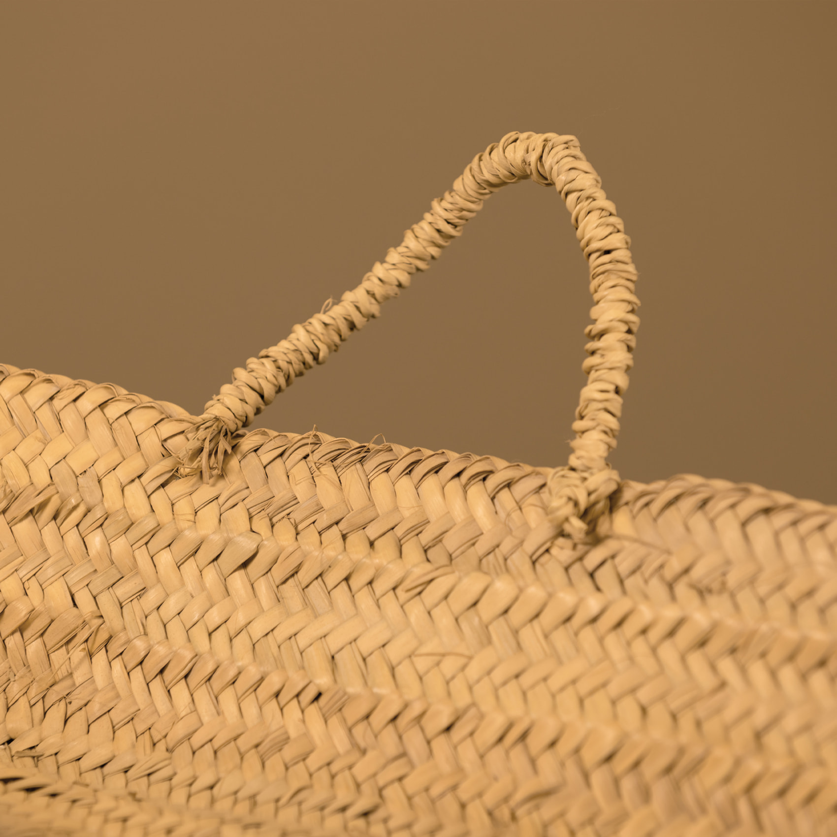 Panier long avec anses - Naturel