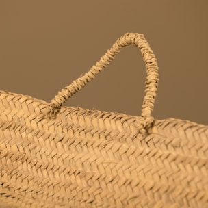 Panier long avec anses - Naturel
