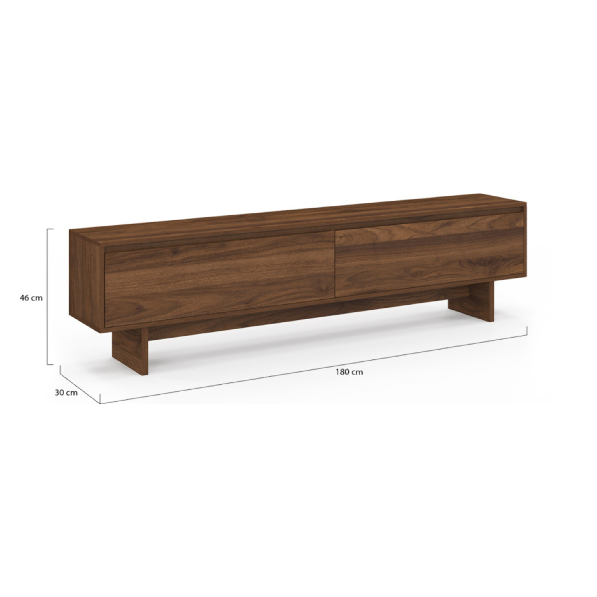 Meuble TV Yumi effet noyer
