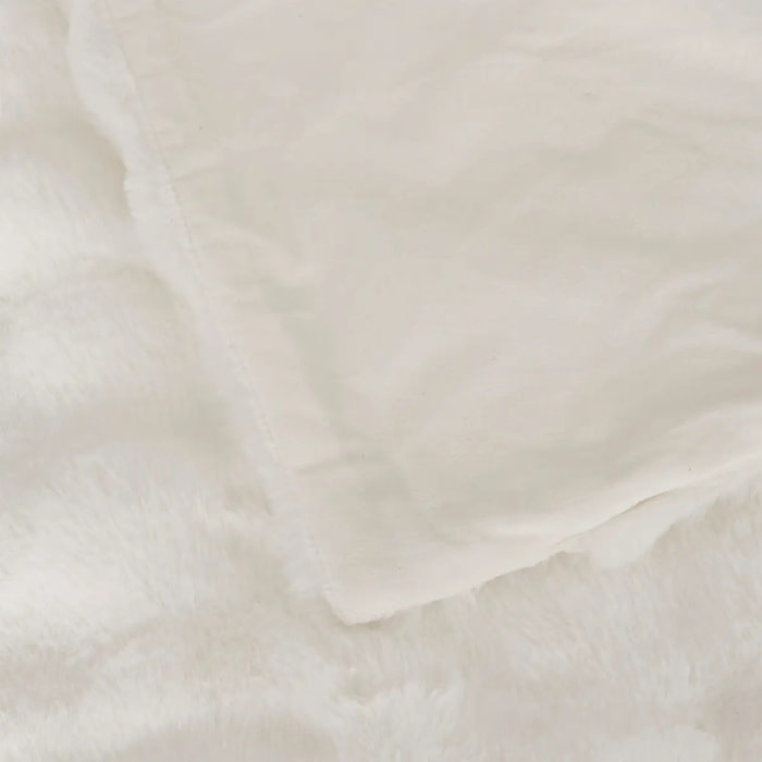 Plaid fausse fourrure 3D Zephy blanc 160x120cm
