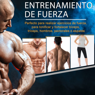 Juego de Mancuernas 20 kg Ajustables 2 en 1 con 8 Discos Barras Biela Ajustable
