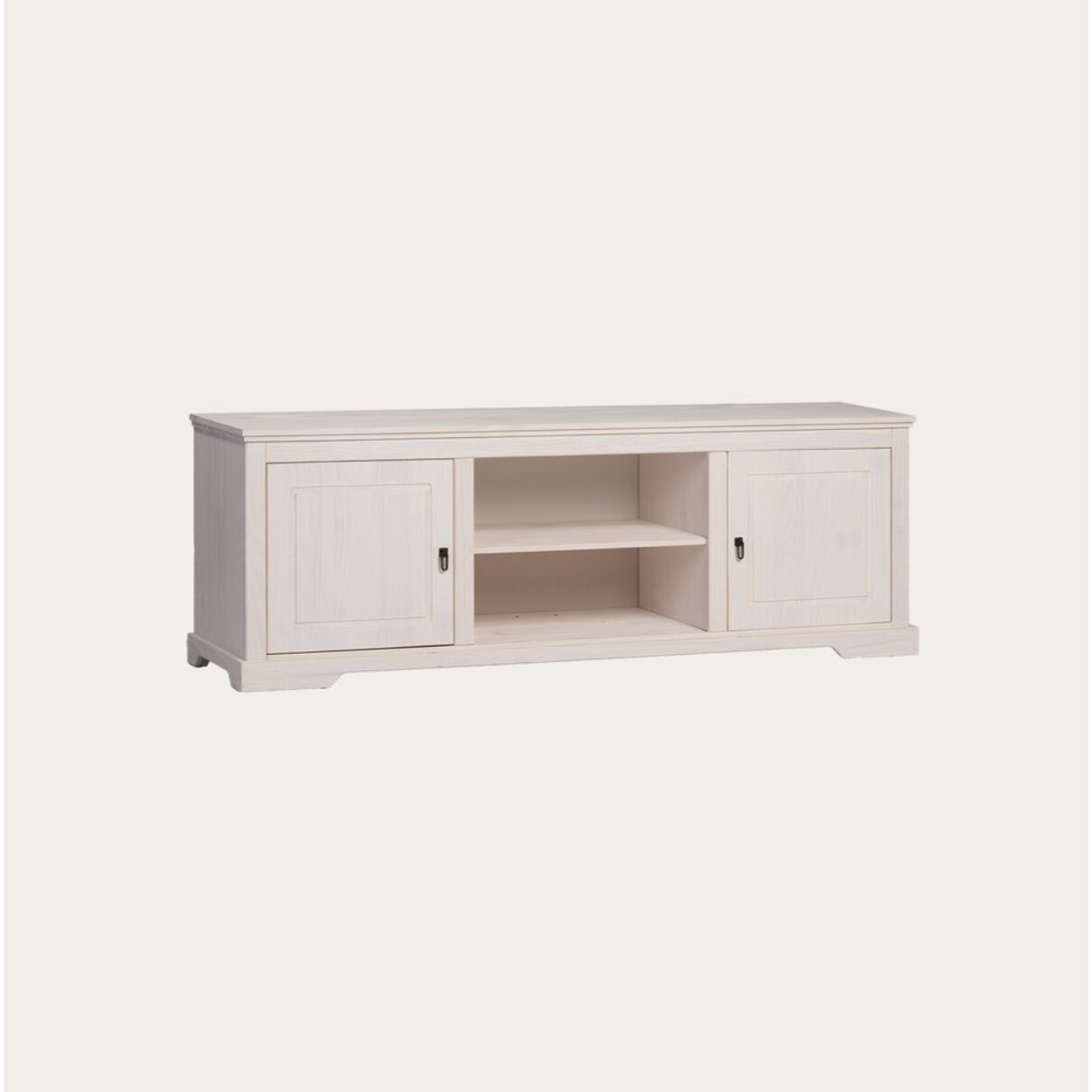 Meuble tv Tarifa -bois massif d'araucaria-couleur baishi 160 x 55 x 40 cm