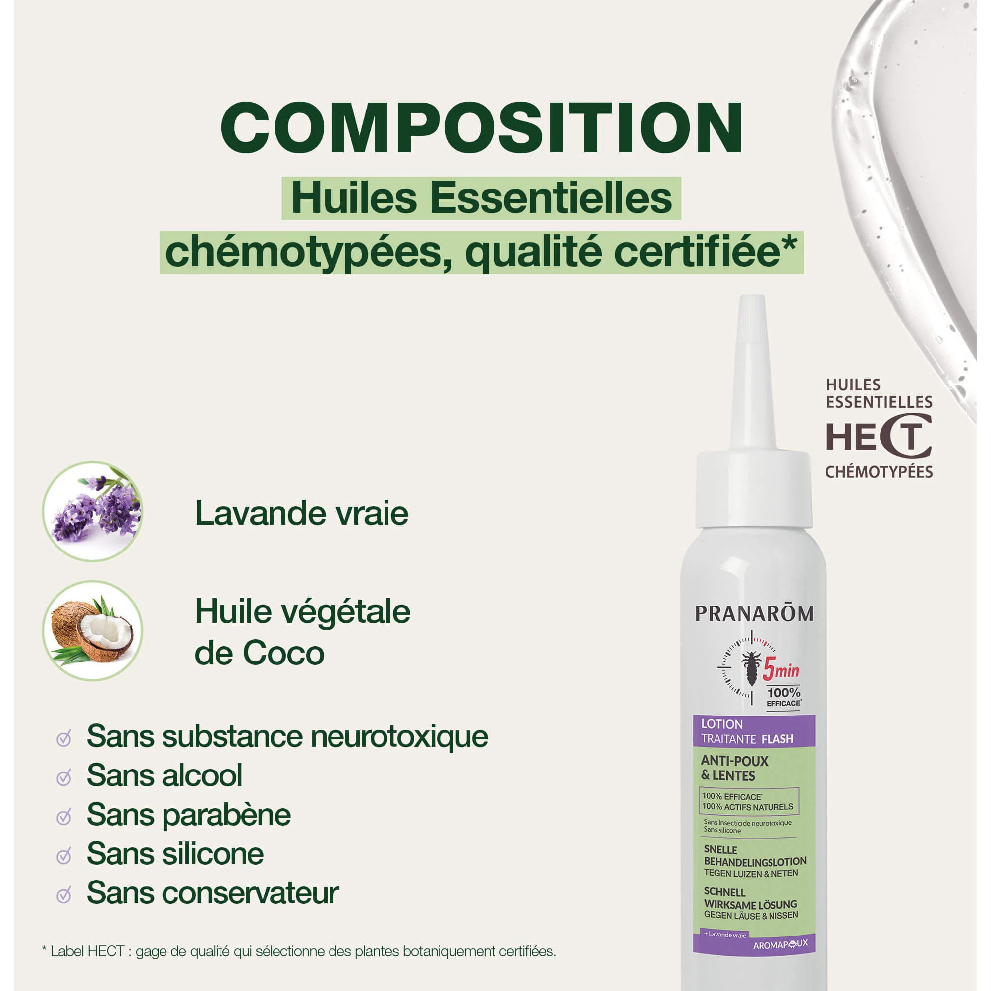 Pranarom - Lotion traitante FLASH anti-poux et lentes - 100 ml