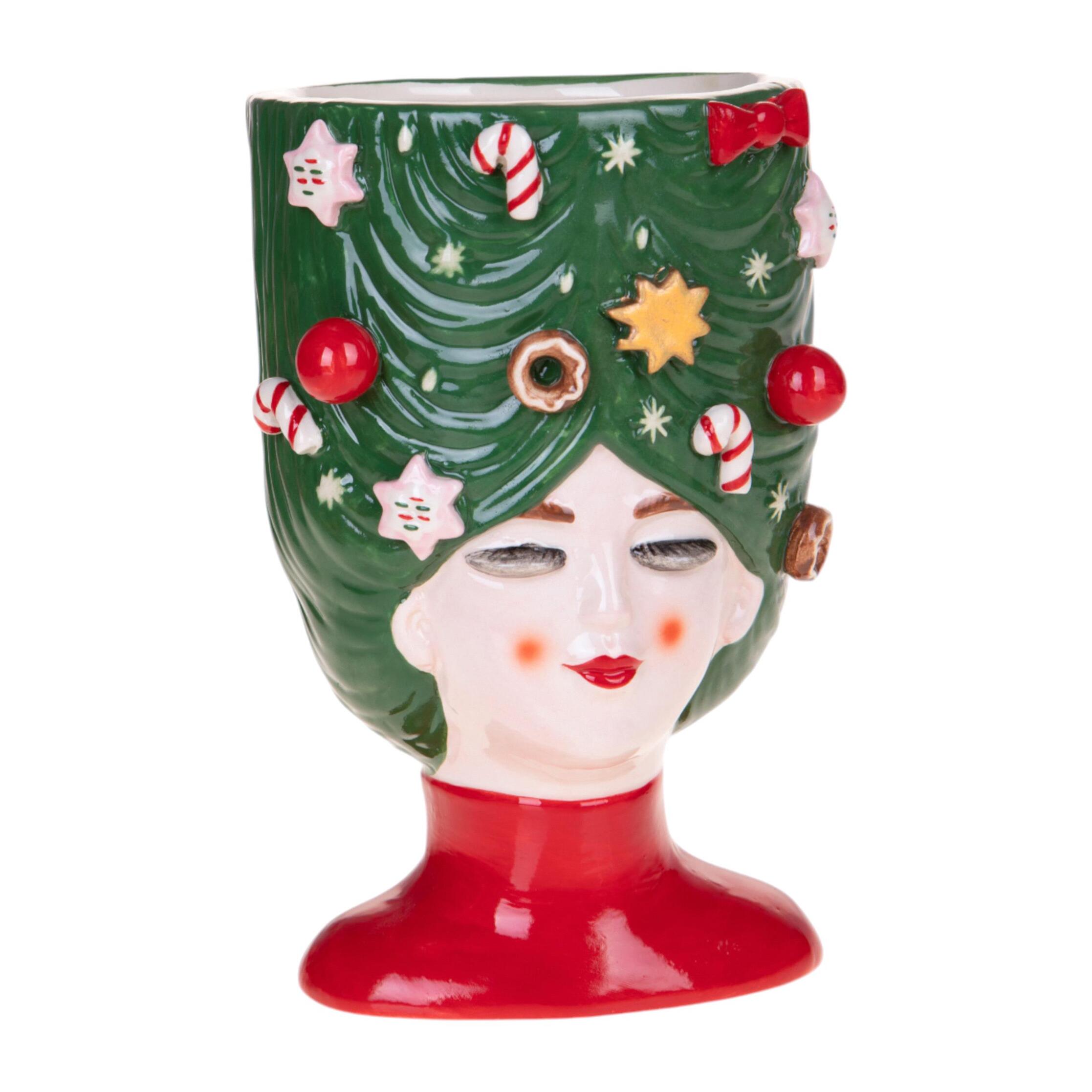 Cachepot regina del Natale - Pezzi 1 - 23xH36x20cm - Bianchi Dino SpA