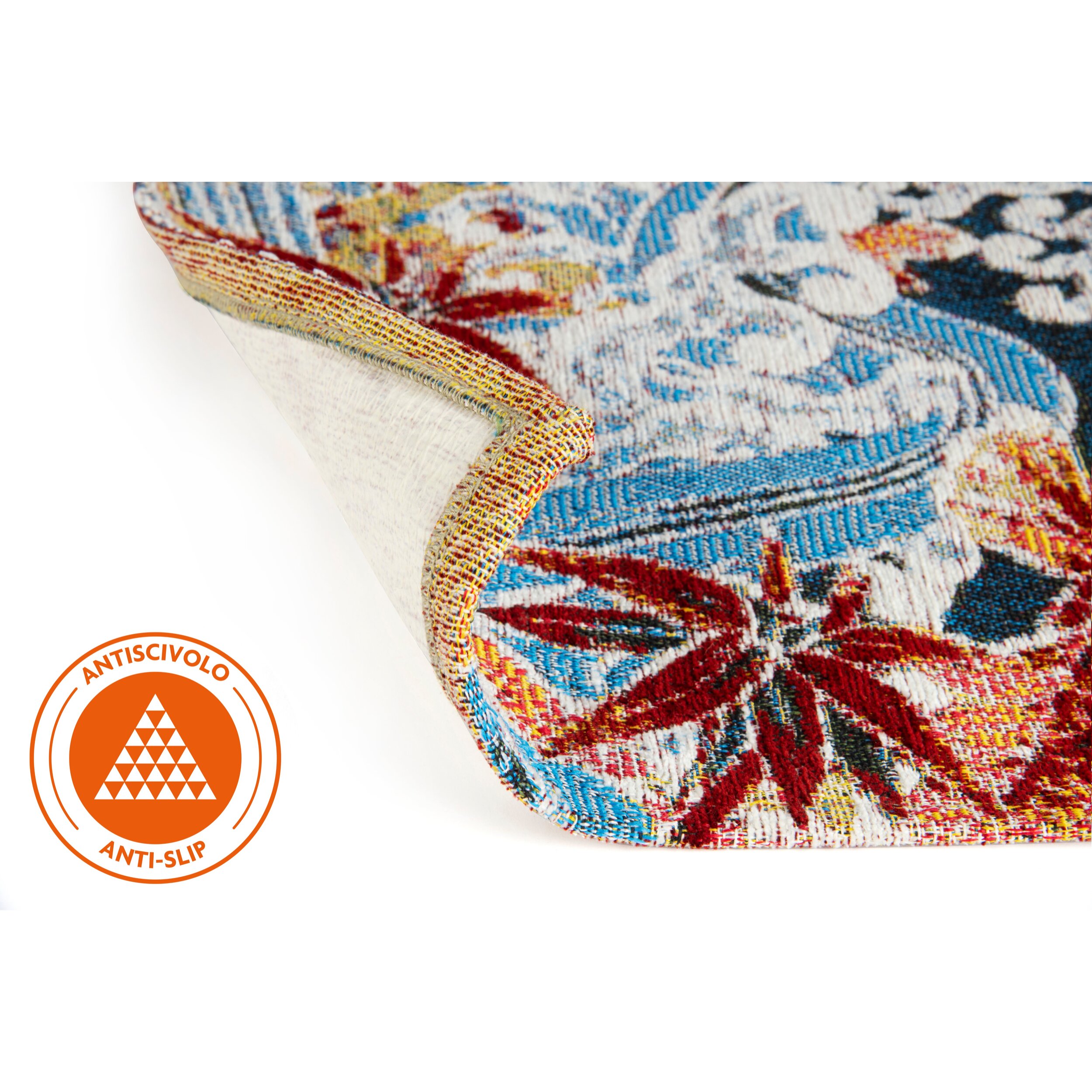 Tappeto Excelsa Kimono in poliestere e cotone 55x180x0,7 cm multicolore