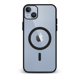 DAM Custodia ibrida anti-shock  Magsafe per iPhone 14 Plus. Bordi in silicone e retro in PVC. 8,09x1,06x16,36 cm. Colore nero