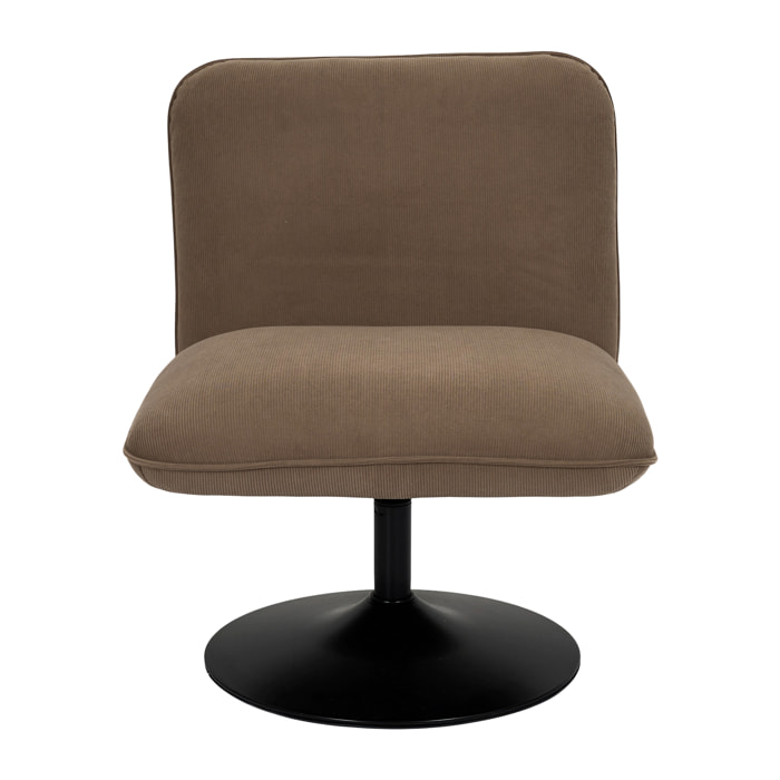 Fauteuil - HOME DECO FACTORY - Jules - Chic - Pivotant - Marron