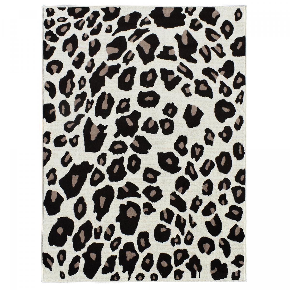 tapis salon fauve Beige et marron motif animalier