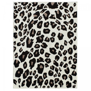 tapis salon fauve Beige et marron motif animalier