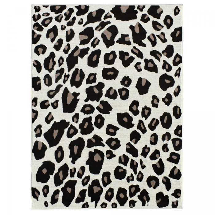 tapis salon fauve Beige et marron motif animalier
