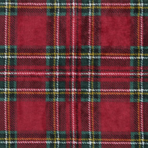 Plaid à carreaux écossais en polaire - Rouge