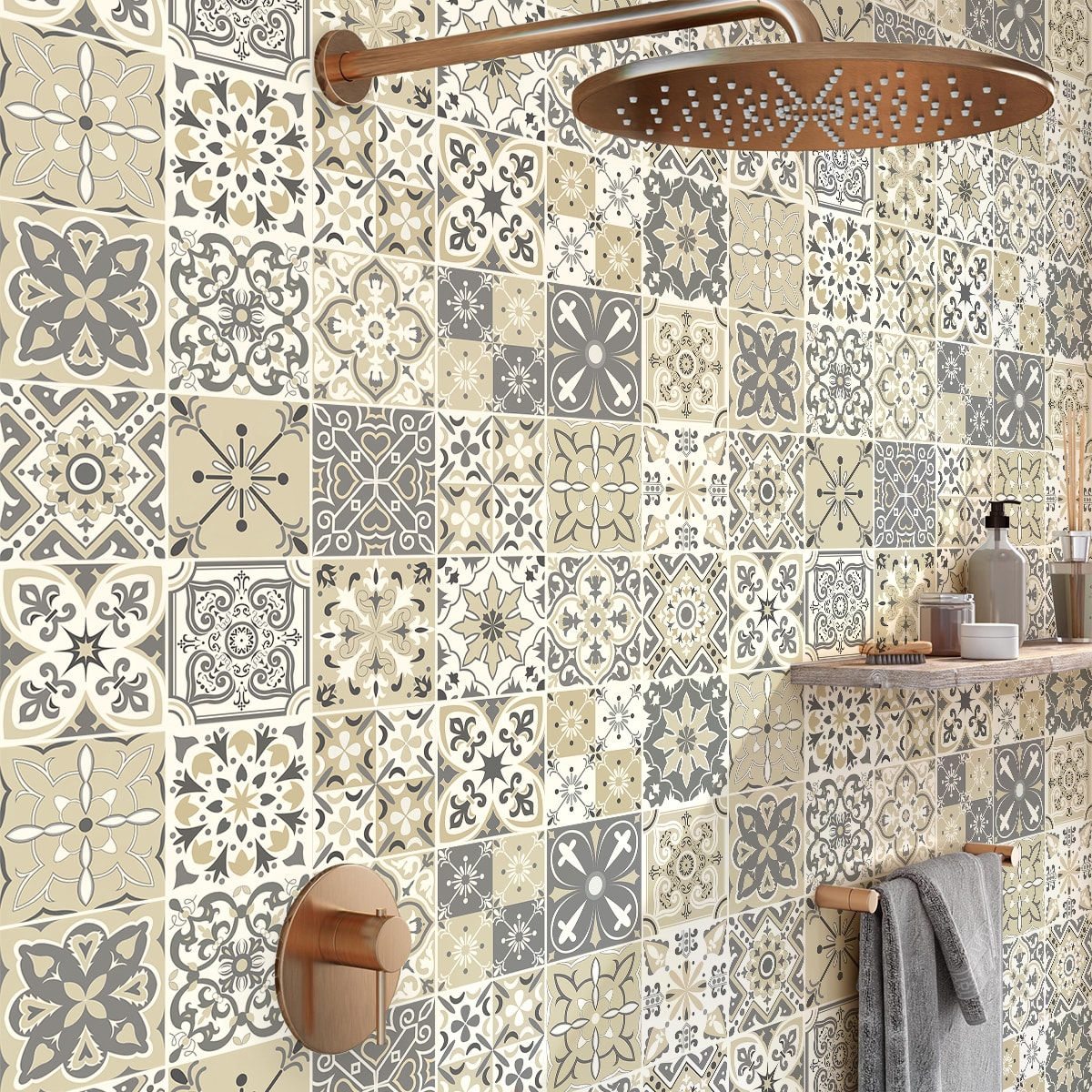 Stickers muraux - Sticker Mural Carrelage adhésif Cuisine Salle de Bain - 24 STICKERS CARRELAGES AZULEJOS LO CAPO