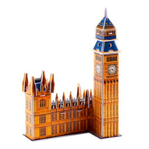 Puzzle 3D in cartone del Big Ben situato a Londra. 34 pezzi.
