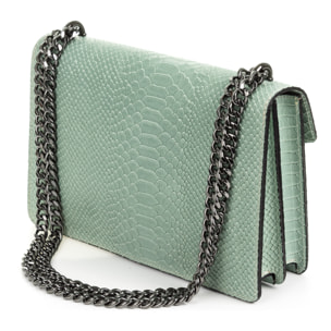 Luce Borsa a mano Donna.Pelle autentica Camoscio Stampa Serpente