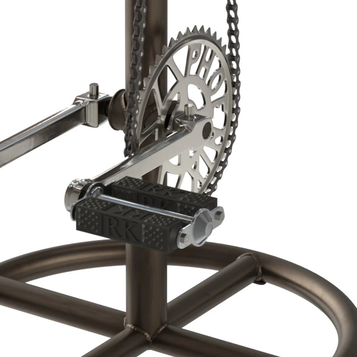 Tabouret de bar 73 cm en cuir marron - Gaya