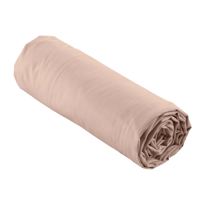 Drap Housse Uni 100% Percale de Coton ORIGINE - Rose