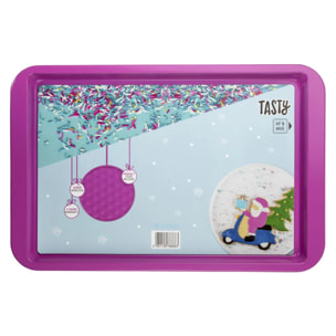 Plaque de four rectangulaire fuchsia 38 x 25 cm Tasty Pâtisserie