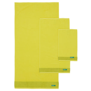 Set 3pcs toallas de baño amarillo benetton