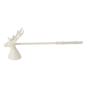 J-Line éteignoir à  bougie cerf - aluminium - blanc cassé
