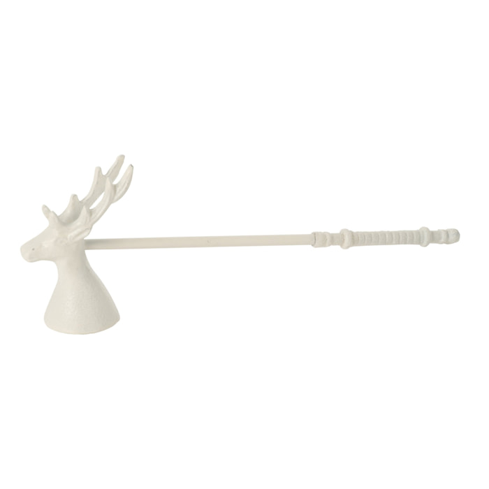 J-Line éteignoir à  bougie cerf - aluminium - blanc cassé