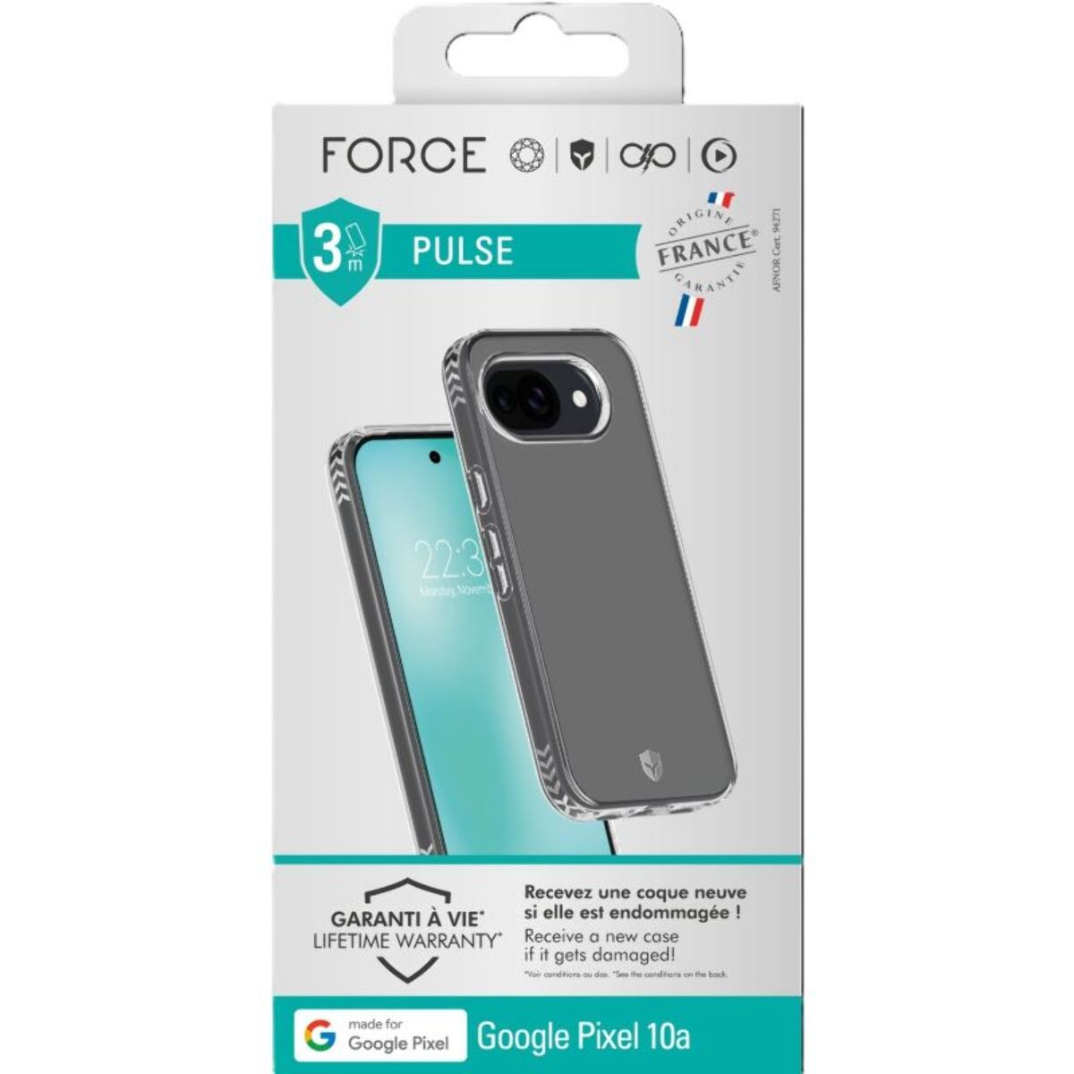 Coque FORCE CASE pulse Google Pixel 10a OFG transparent