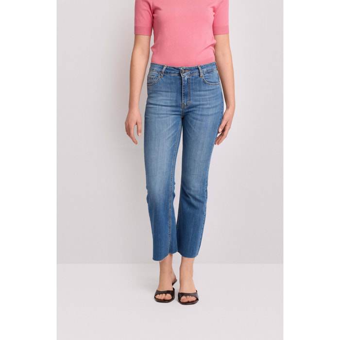 Kocca - Pantaloni in denim taglio kick flare Donna, Denim