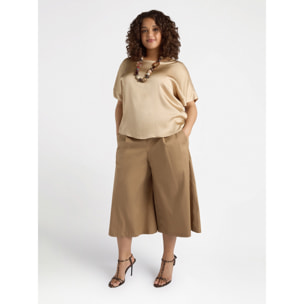Fiorella Rubino - Blusa de raso - Beige