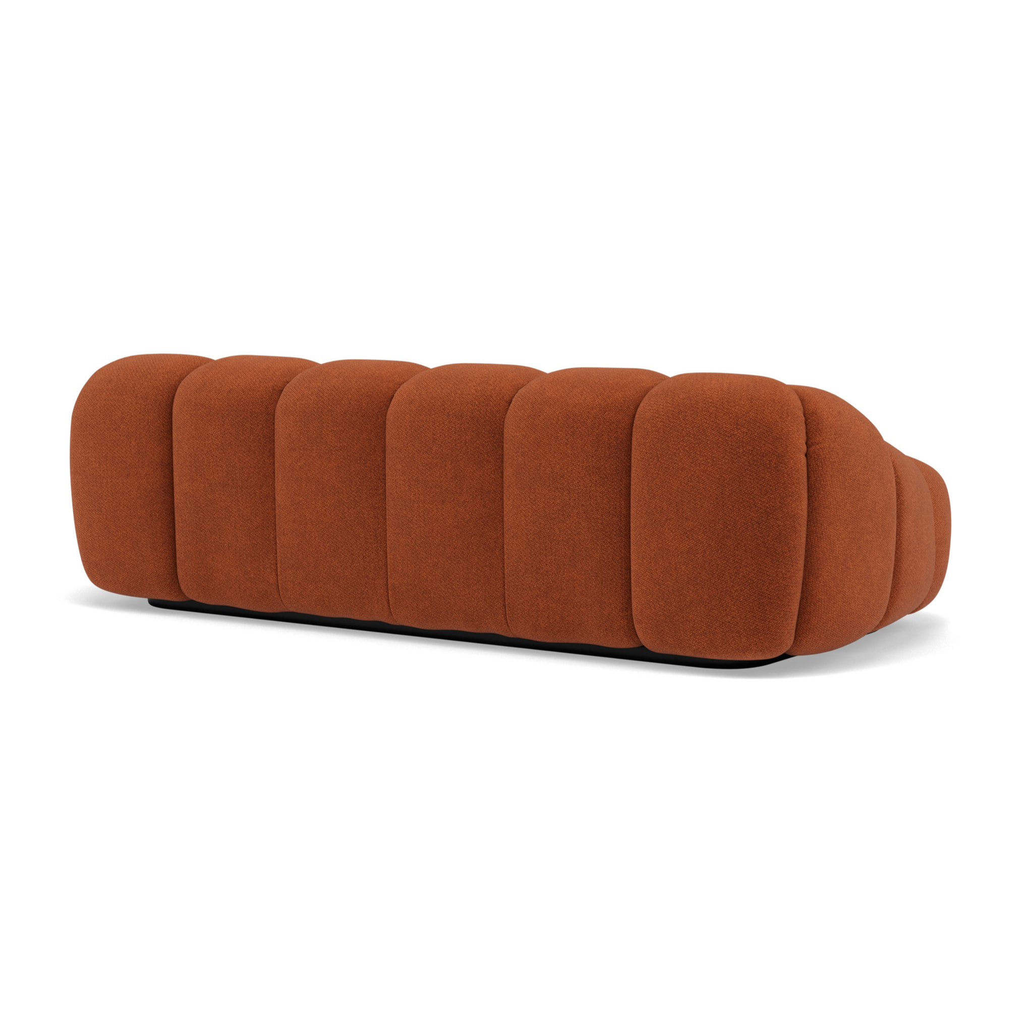 Ava - canapé 3 places bubble en velours texturé - Terracotta