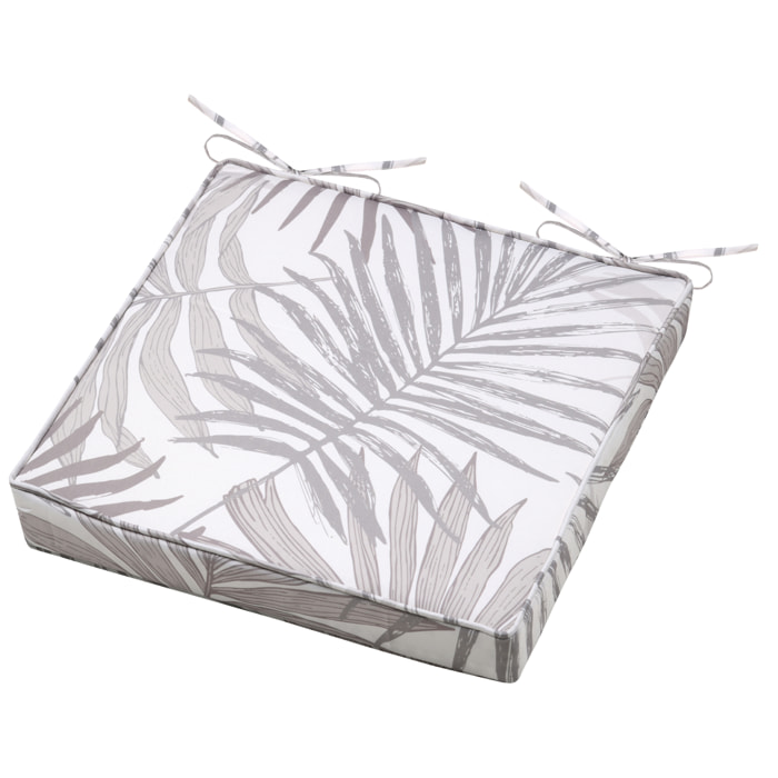 Galette de chaise feuillage - Naturel