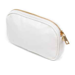 Asola bolso bandolera, de piel auténtica acabado dollaro.