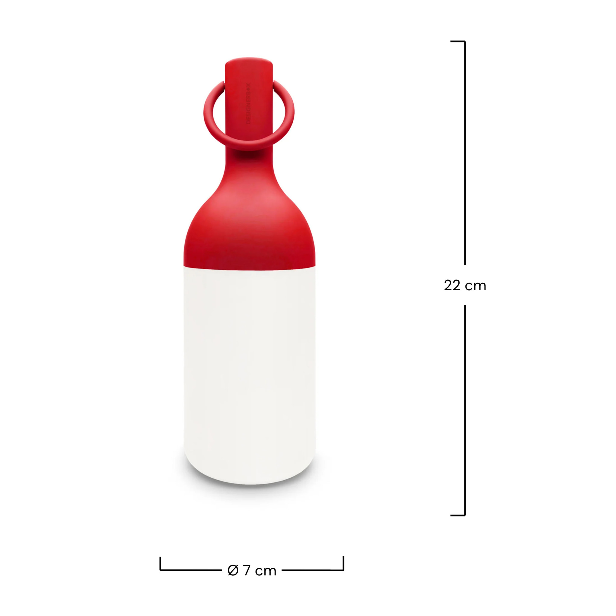 Petite lampe nomade en plastique rouge - Elo