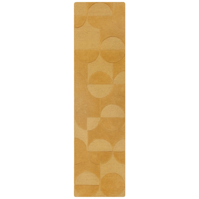 Tapis de couloir en laine GIGI Ochre