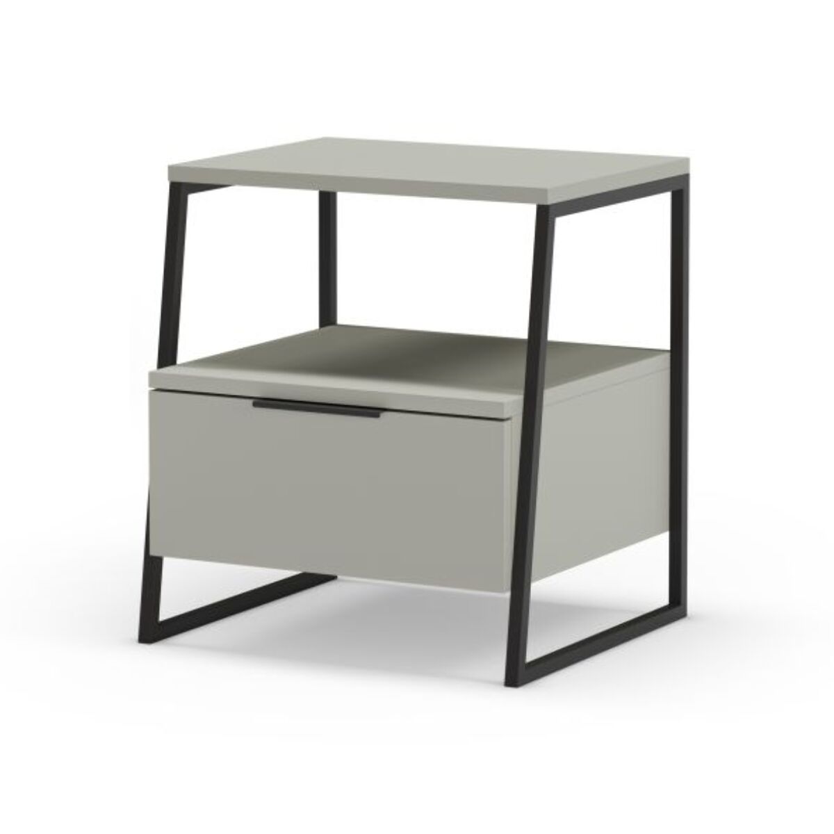 Mesita de noche Oksa Verde - Negro