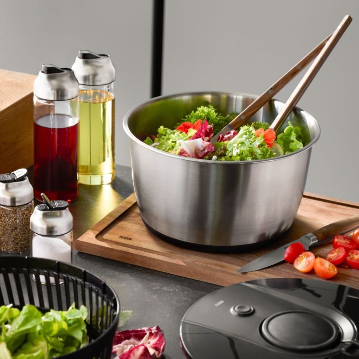 Essoreuse à salade GEFU a salade inox Push It