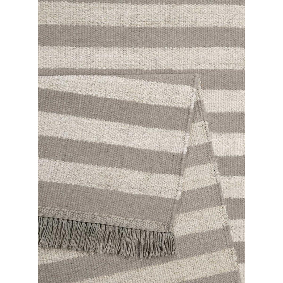 Tapis en Chanvre motif géométrique et coloris beige et taupe