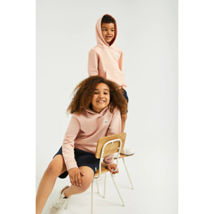 Sudadera orgánica de capucha y bolsillos melocotón Neutrals kids con logo